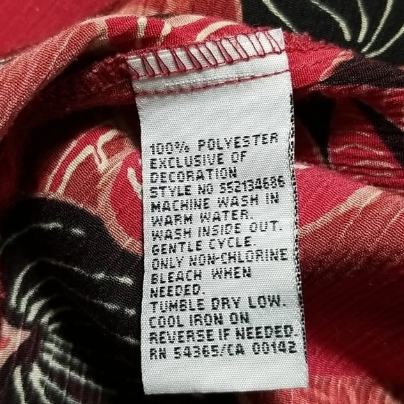 Alia Women's Blouse Size 14 Beaded and Sequin Long Sleeve Abstract Floral - Picture 9 of 9